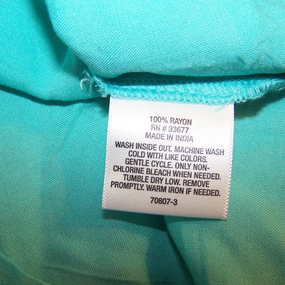 A.N.A Shirt Top XL Boho Tie Dye Ruffle Tie Front Keyhole Hippie Blouse New - Picture 10 of 10